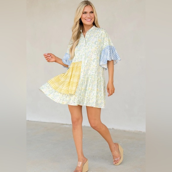 Forgive and Forget Green Multi Print Dress - Picture 1 of 4